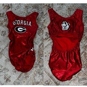 UGA gymnastics leotard, worn once. Size 10 in girls